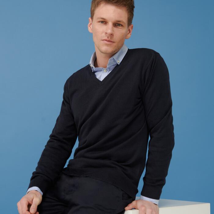 Henbury 12g V Neck Sweater Thumbnail