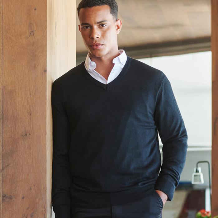 Henbury Henbury Acrylic V Neck Sweater H760 Henbury Acrylic V Neck Sweater Thumbnail